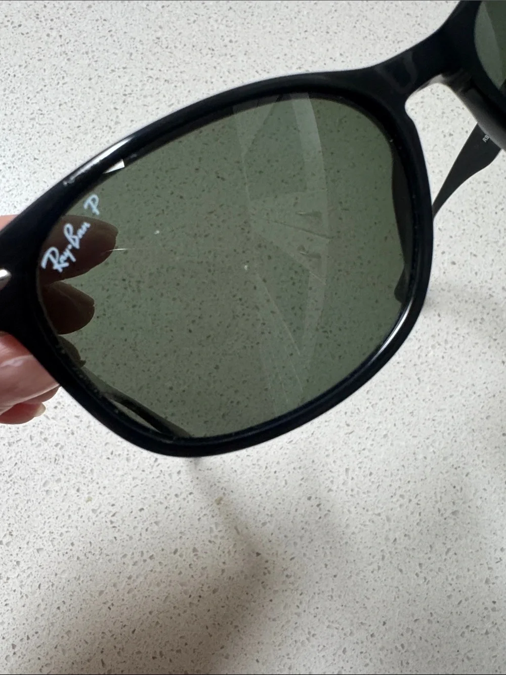 Ray Ban New Wayfarer men’s black polarized sunglasses